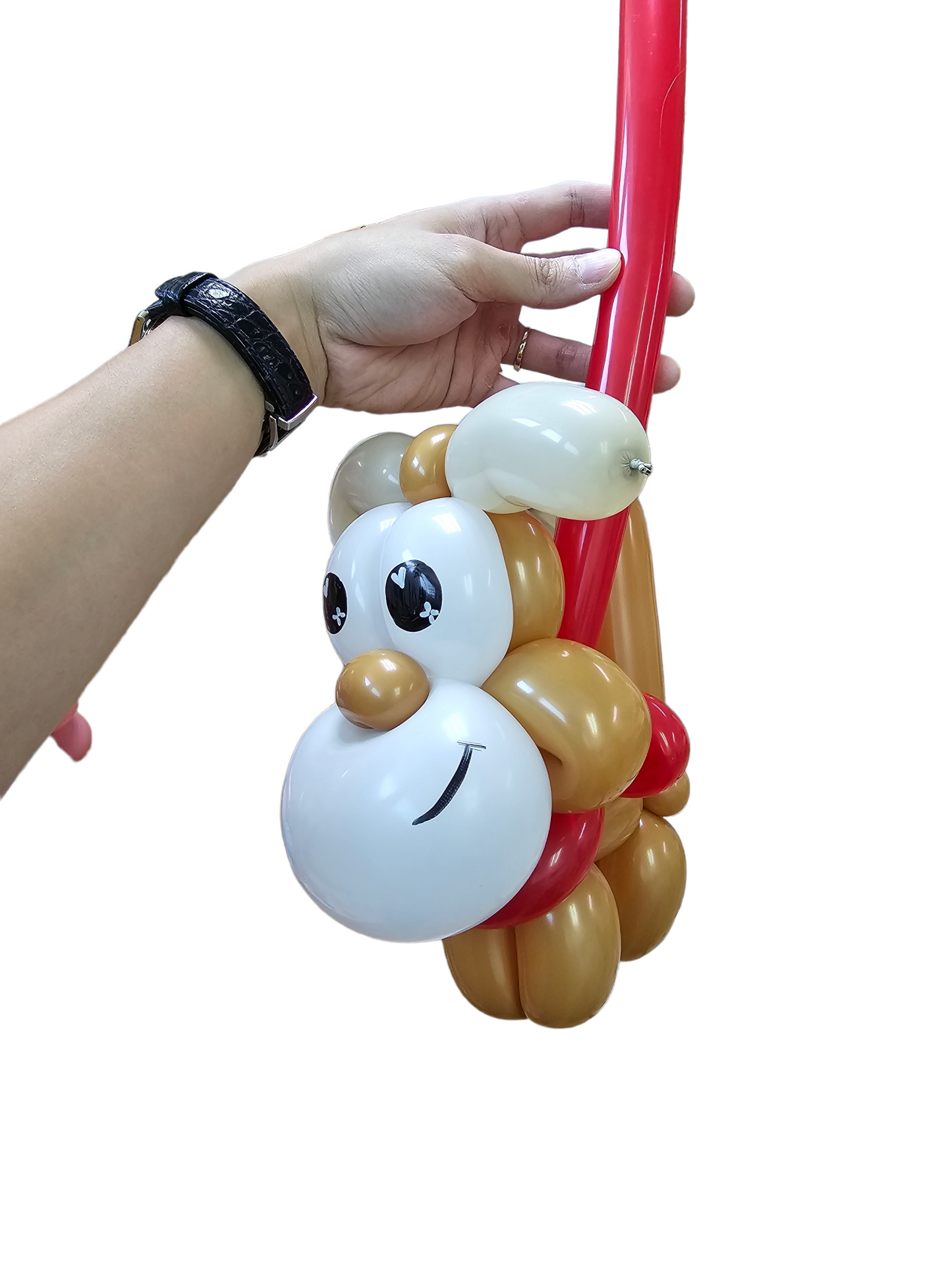 Dog with Leash Balloon Sculpture