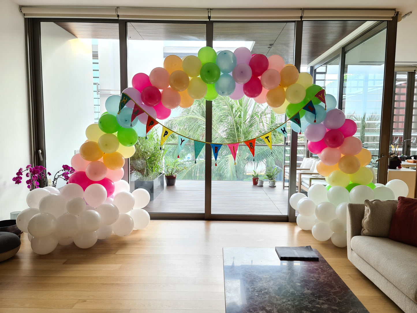 Rainbow Balloon Arch