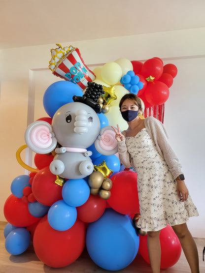 Balloon Circus Themed Backdrop by BalloonClub Singapore