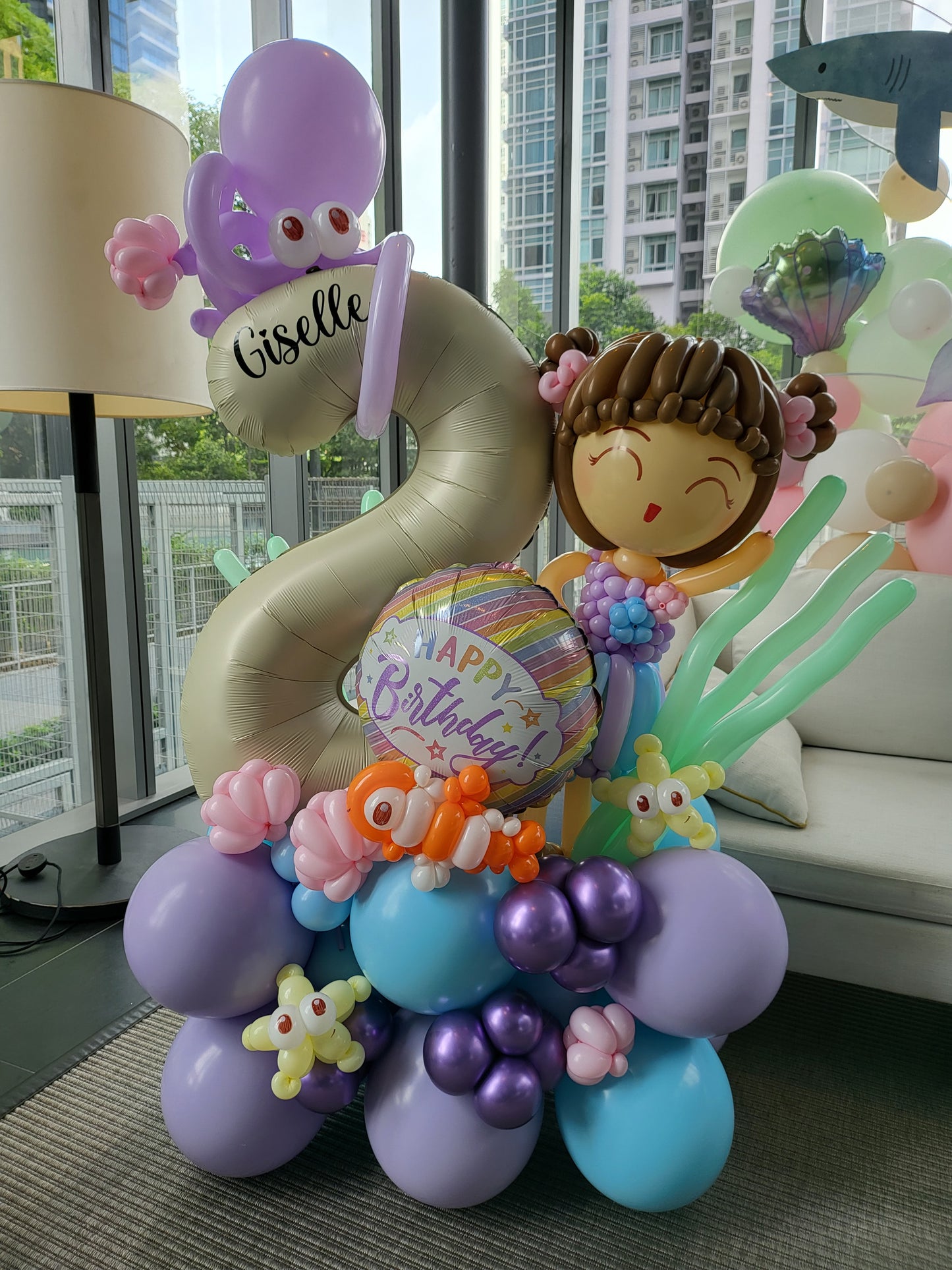 Balloon Marquee Underwater Pastel Themed 3D Balloon Display