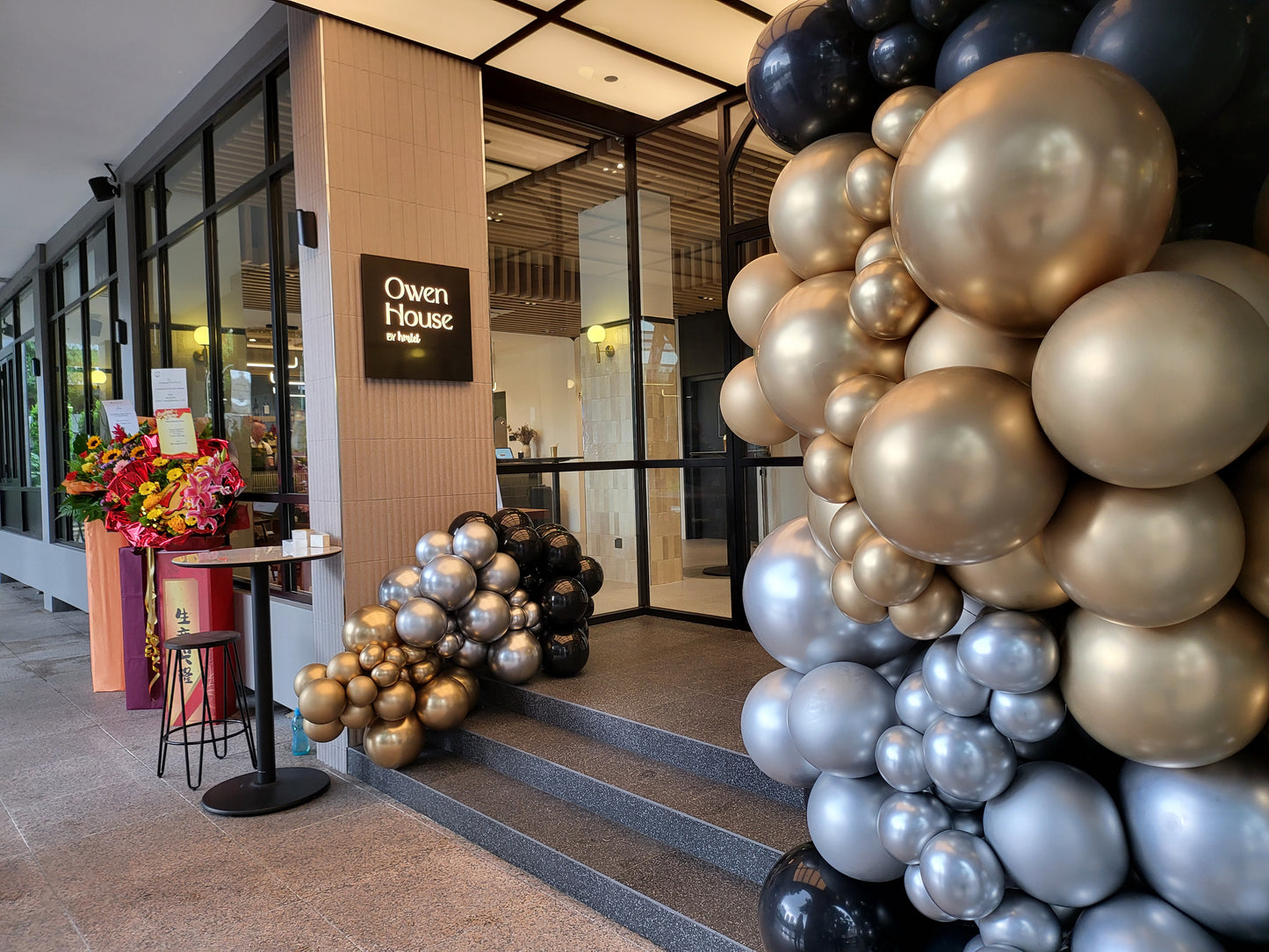 Chrome Gold, Silver & Black Organic Garlands Decorations