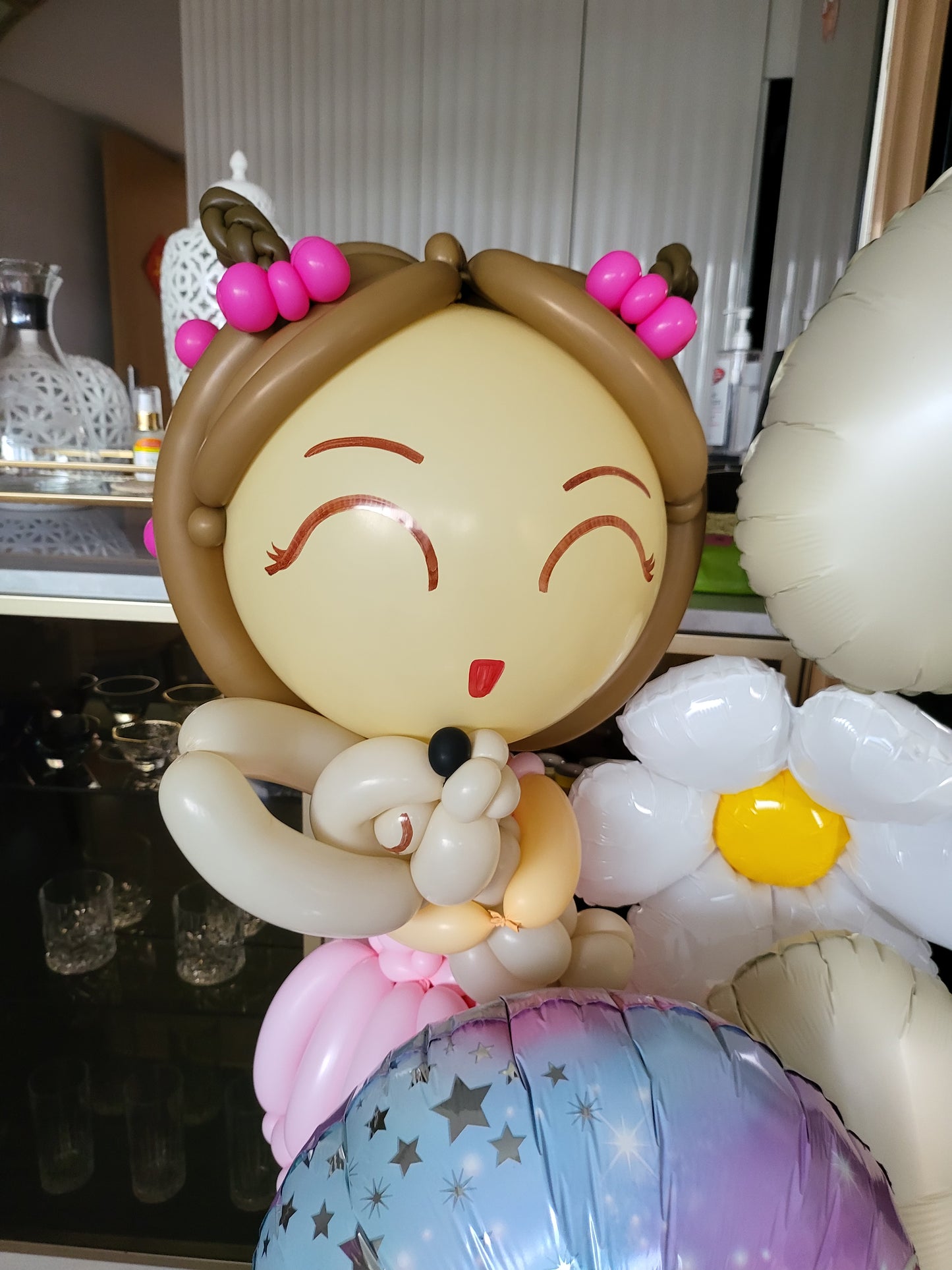 Balloon Marquee 3D Display Pastel "3" Theme