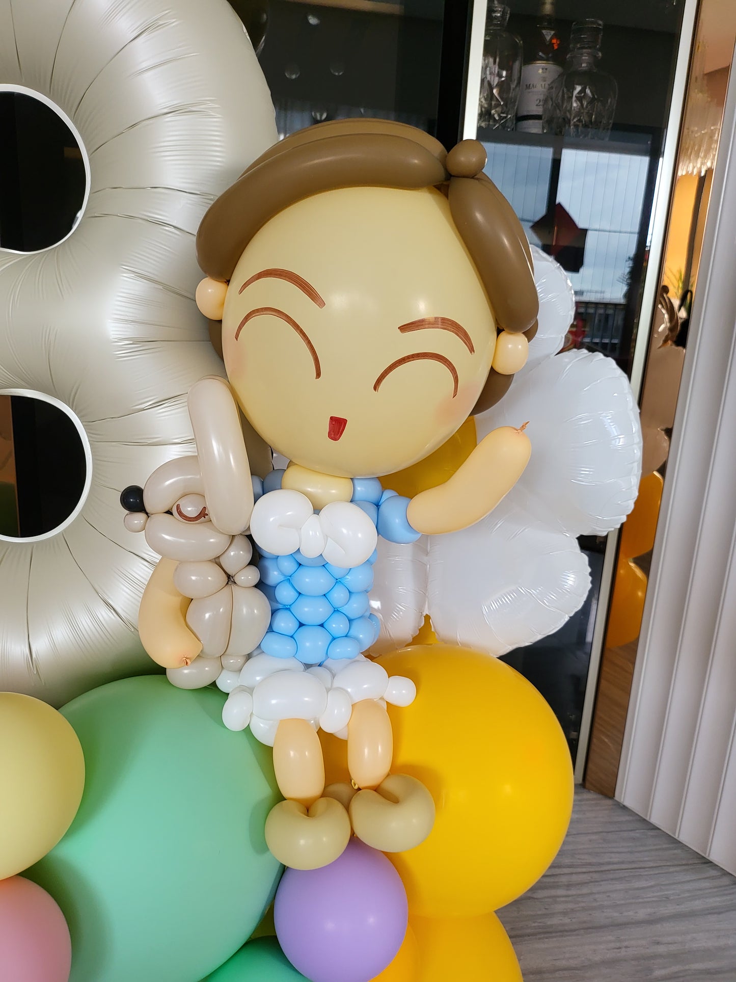 Balloon Marquee 3D Display Pastel "3" Theme