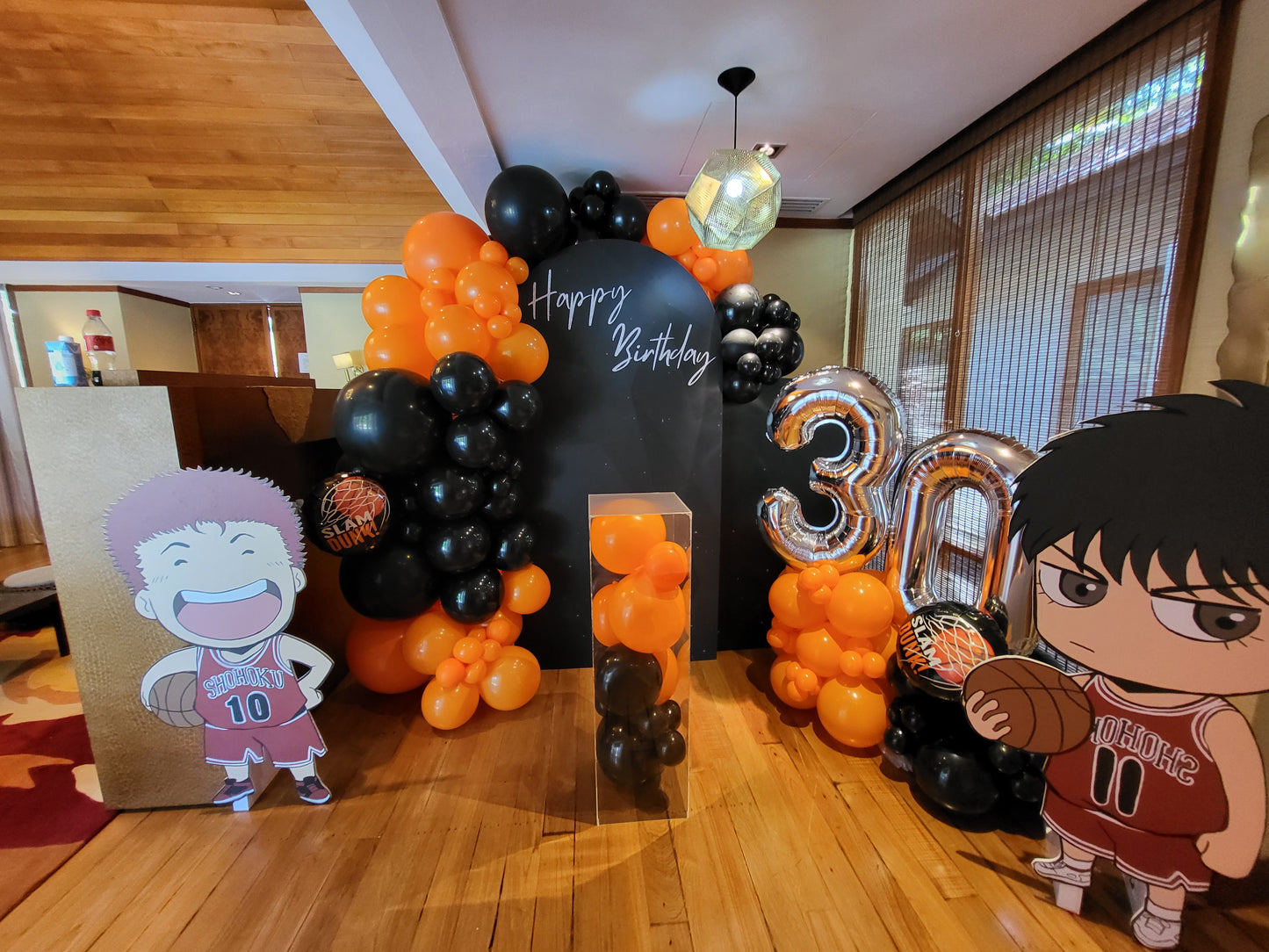 Standard Customised Balloon Backdrop with Organic Balloon Garland