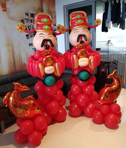 Cai Shen Ye Balloon Standee by BalloonClub Singapore
