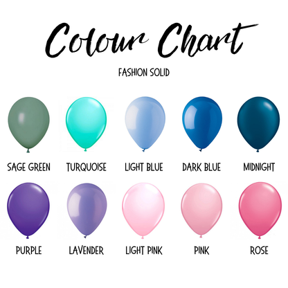 Latex balloon colour chart 1