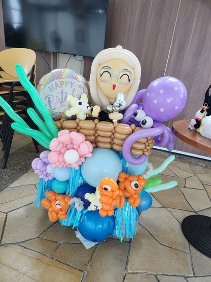 3D Marquee Balloon Display Underwater Fishing Themed by BalloonClub Singapore