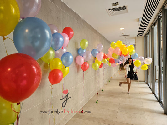 Helium balloon bouquet by BalloonClub Singapore