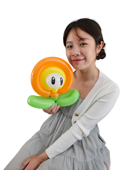 Fire Flower Balloon Sculpture by BalloonClub Singapore