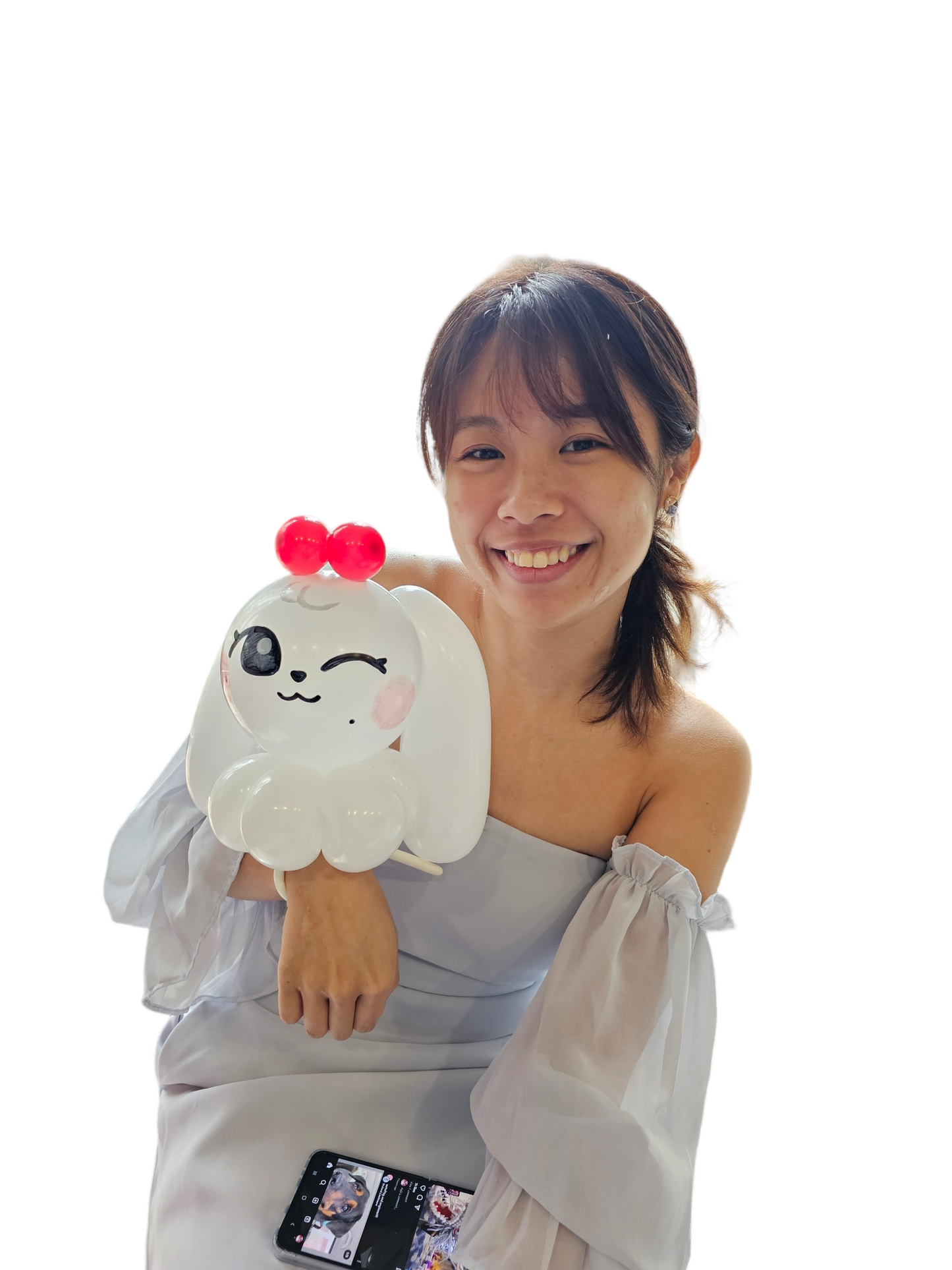 Ive WonYong's Minive Rabbit Bracelet Balloon Sculpture