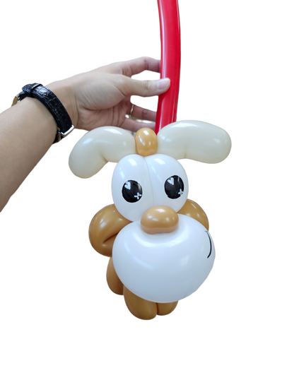 Dog with Leash Balloon Sculpture by BalloonClub Singapore