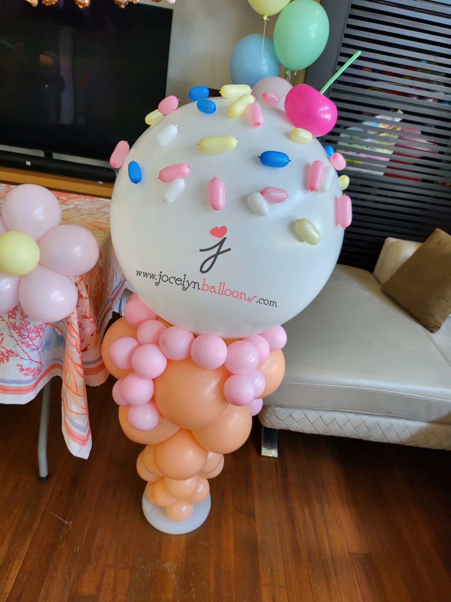 Organic Garland + Display + Foil Happy Birthday Balloons