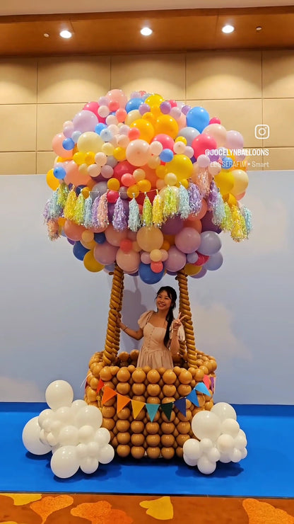 Hot Air Balloon Photo Backdrop Display (Life Size) by BalloonClub Singapore