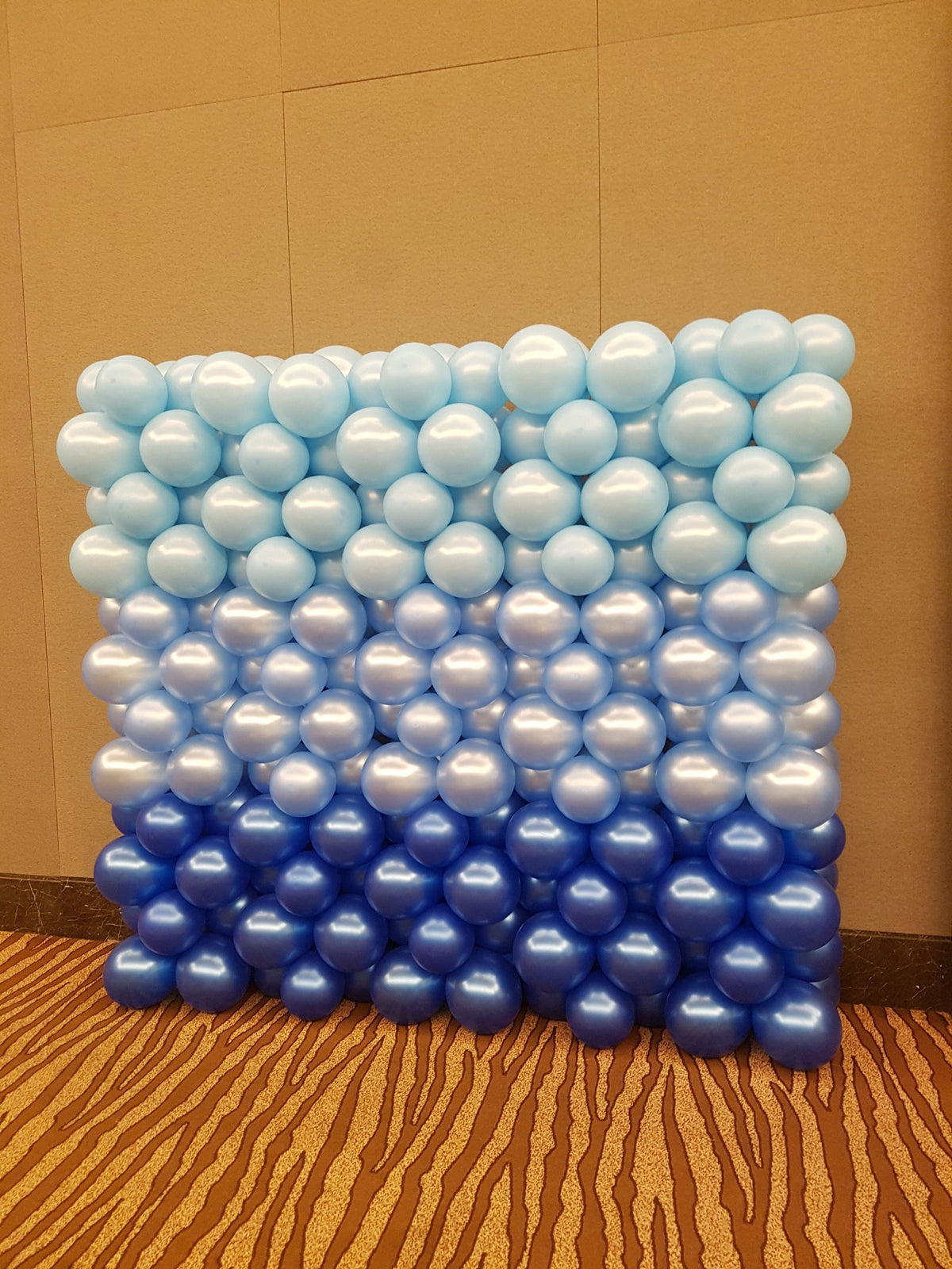 Blue ombre full balloon wall backdrop