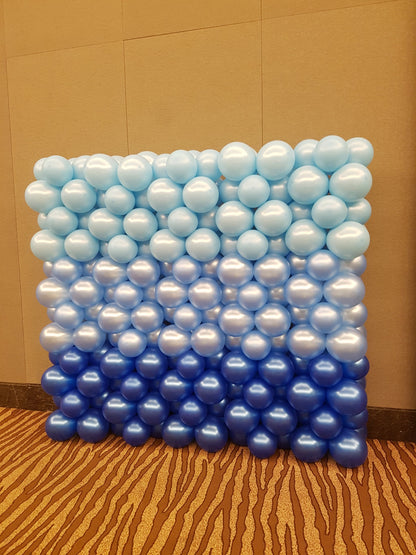 Blue ombre full balloon wall backdrop
