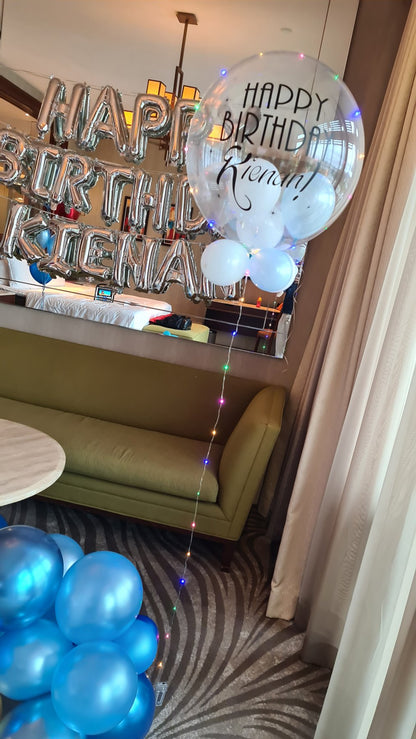 24 inch bobo balloon with custom birthday text