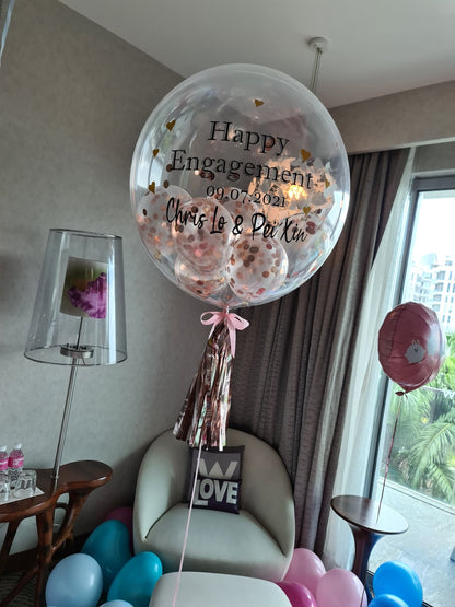 24 inch bobo balloon with custom engagement text