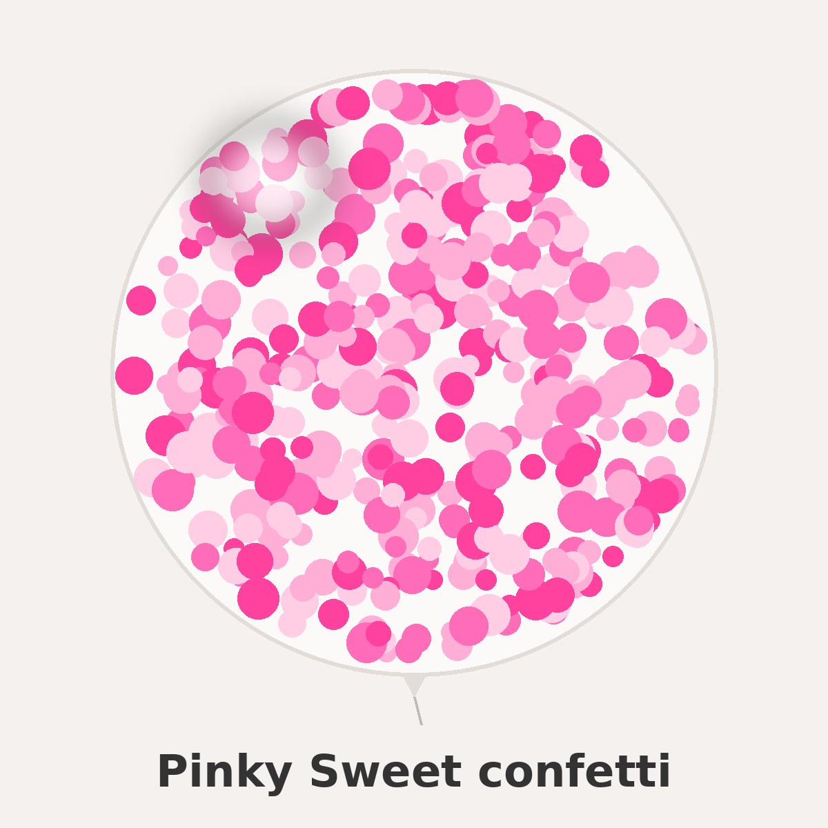 Pinky Sweet confetti colour reference: hot pink and light pink