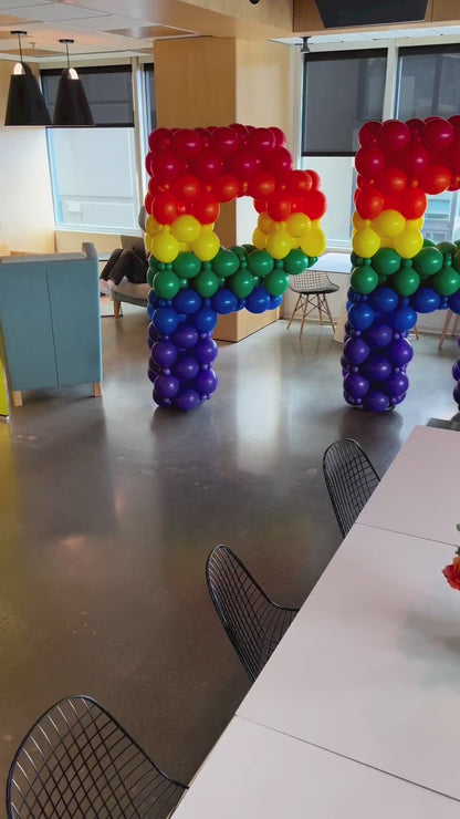 "PRIDE" Rainbow LinkOloon Large Balloon Alphabets - video