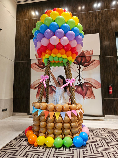 Life-Size Hot Air Balloon Decoration (Photo Backdrop Display)