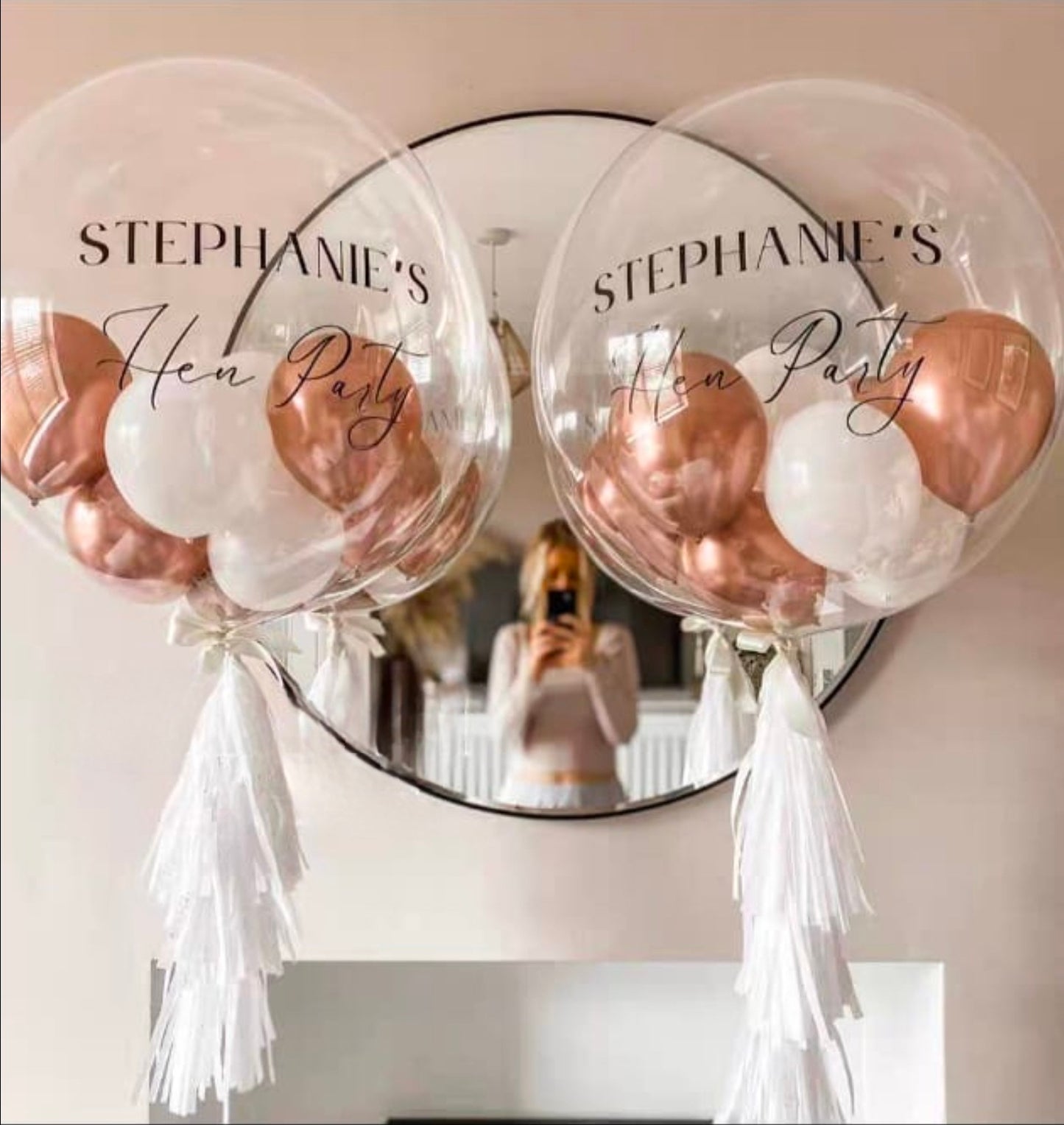 24" Clear Bobo Customised Text Balloon