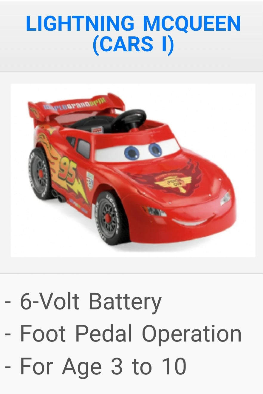 Electric Kiddy Ride Rental Power Wheel