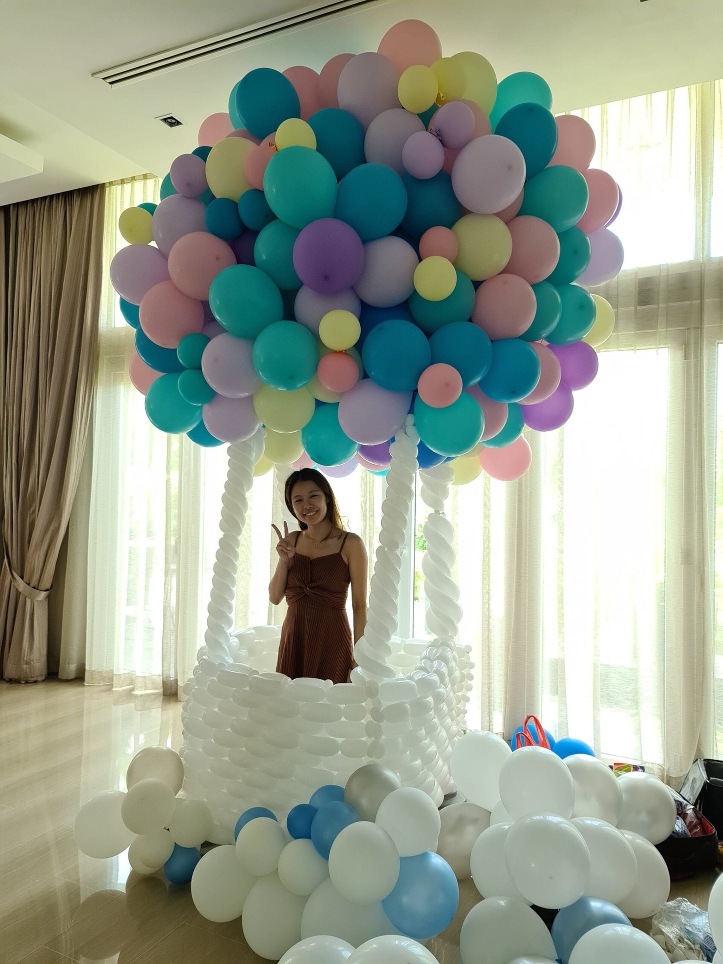 Hot Air Balloon Photo Backdrop Display (Life Size)