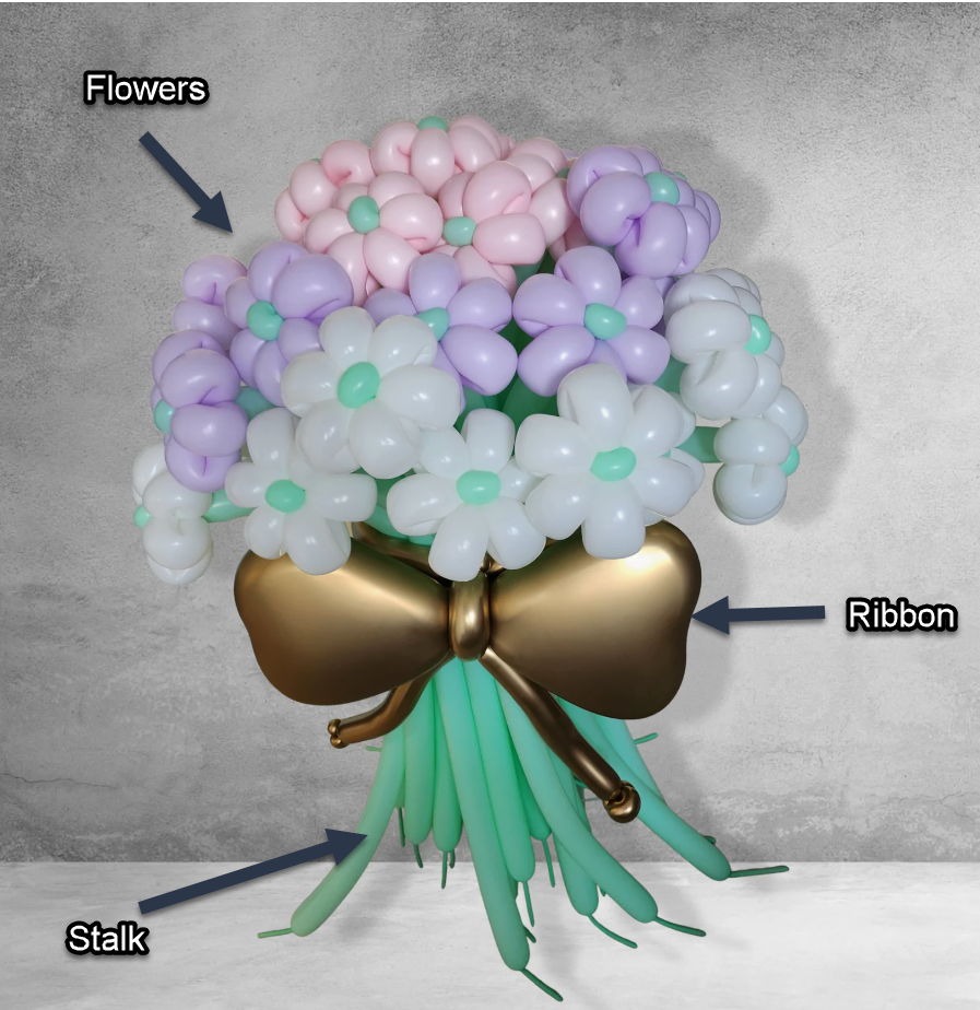 Super Flower Bouquet Balloon Sculpture