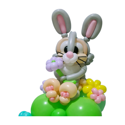 Bambi Rabbit Balloon Sculpture by BalloonClub Singapore