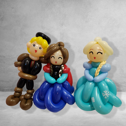 Anna Elsa Kristoff Balloon Sculpture by BalloonClub Singapore