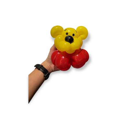 Winnie The Pooh Yellow Bear Balloon Bracelet Sculpture by BalloonClub Singapore