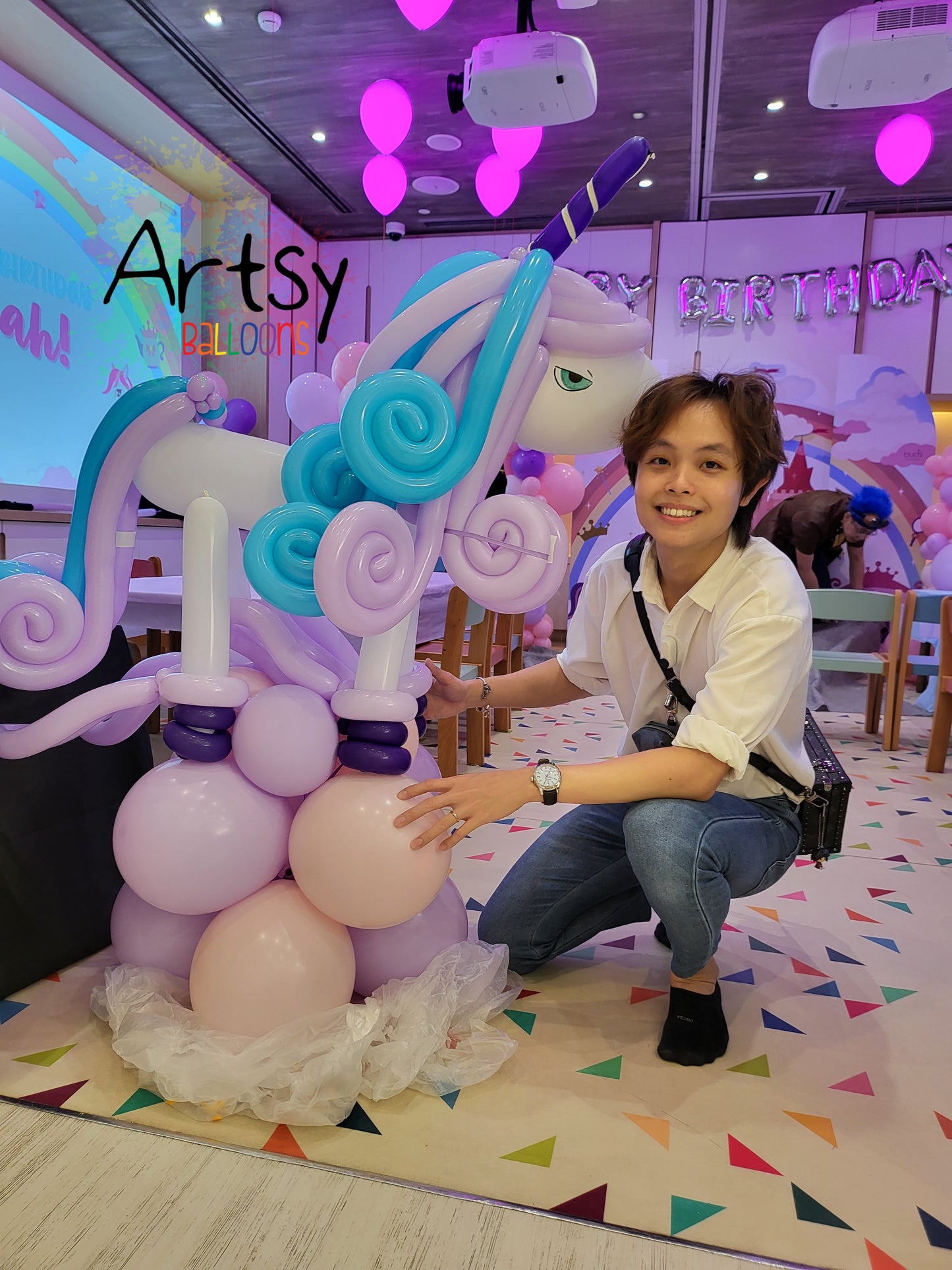 Galarian Rapidash Balloon Marquee