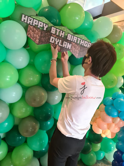 Full balloon backdrop for kids birthday party Singapore